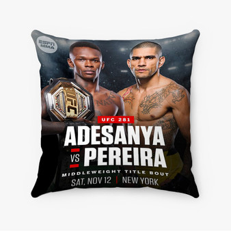 Pastele UFC 281 Adesanya vs Pereira 2 Custom Pillow Case Awesome Personalized Spun Polyester Square Pillow Cover Decorative Cushion Bed Sofa Throw Pillow Home Decor