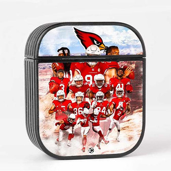 Pastele Arizona Cardinals NFL 2022 Squad Custom AirPods Case Cover Awesome Personalized Apple AirPods Gen 1 AirPods Gen 2 AirPods Pro Hard Skin Protective Cover Sublimation Cases