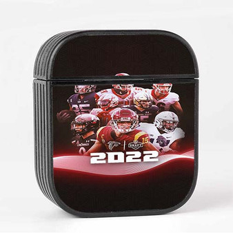 Pastele Atlanta Falcons NFL 2022 Squad Custom AirPods Case Cover Awesome Personalized Apple AirPods Gen 1 AirPods Gen 2 AirPods Pro Hard Skin Protective Cover Sublimation Cases