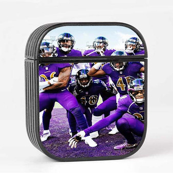 Pastele Baltimore Ravens NFL 2022 Squad Custom AirPods Case Cover Awesome Personalized Apple AirPods Gen 1 AirPods Gen 2 AirPods Pro Hard Skin Protective Cover Sublimation Cases