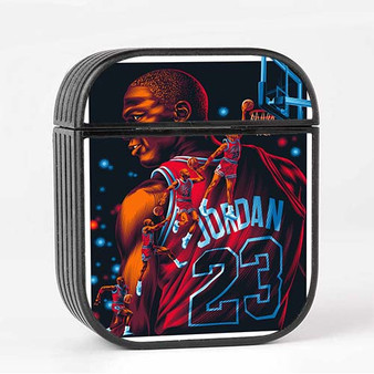 Pastele Michael Jordan Tribute Custom AirPods Case Cover Awesome Personalized Apple AirPods Gen 1 AirPods Gen 2 AirPods Pro Hard Skin Protective Cover Sublimation Cases