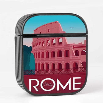 Pastele Rome Italy Custom AirPods Case Cover Awesome Personalized Apple AirPods Gen 1 AirPods Gen 2 AirPods Pro Hard Skin Protective Cover Sublimation Cases
