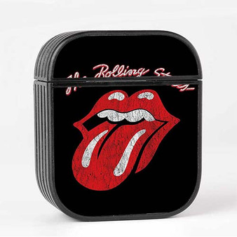 Pastele The Rolling Stones Classic Logo Custom AirPods Case Cover Awesome Personalized Apple AirPods Gen 1 AirPods Gen 2 AirPods Pro Hard Skin Protective Cover Sublimation Cases