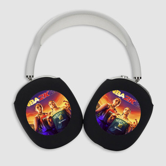 Pastele NBA 2 K23 WNBA Edition Custom AirPods Max Case Cover Awesome Personalized Hard Smart Protective Cover Shock-proof Dust-proof Slim Accessories for Apple AirPods Pro Max Black White Colors
