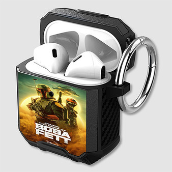 Pastele Star Wars The Book of Boba Fett Custom Personalized AirPods Case Shockproof Cover Awesome The Best Smart Protective Cover With Ring AirPods Gen 1 2 3 Pro Black Pink Colors