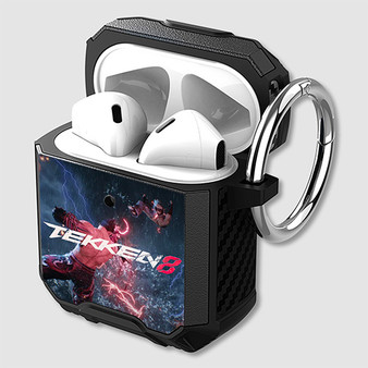 Pastele Tekken 8 Custom Personalized AirPods Case Shockproof Cover Awesome The Best Smart Protective Cover With Ring AirPods Gen 1 2 3 Pro Black Pink Colors