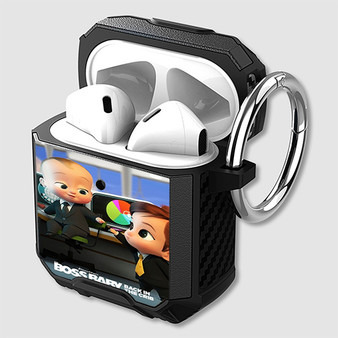 Pastele The Boss Baby Back in the Crib Custom Personalized AirPods Case Shockproof Cover Awesome The Best Smart Protective Cover With Ring AirPods Gen 1 2 3 Pro Black Pink Colors