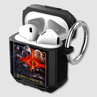 Pastele The Lord Of The Rings The Two Towers Custom Personalized AirPods Case Shockproof Cover Awesome The Best Smart Protective Cover With Ring AirPods Gen 1 2 3 Pro Black Pink Colors