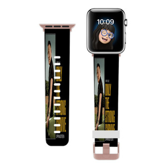 Pastele Bruce Springsteen Only The Strong Survive Custom Apple Watch Band Awesome Personalized Genuine Leather Strap Wrist Watch Band Replacement with Adapter Metal Clasp 38mm 40mm 42mm 44mm Watch Band Accessories