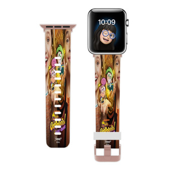 Pastele The Fairly Odd Parents Fairly Odder Custom Apple Watch Band Awesome Personalized Genuine Leather Strap Wrist Watch Band Replacement with Adapter Metal Clasp 38mm 40mm 42mm 44mm Watch Band Accessories