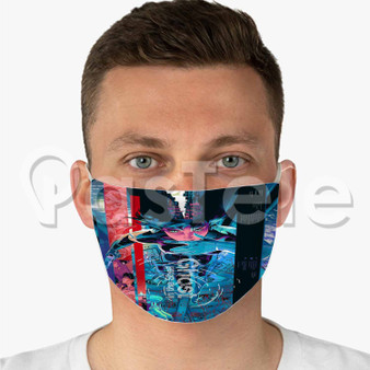 Ghost in the Shell Custom Fabric Face Mask Polyester Two Layers Cloth