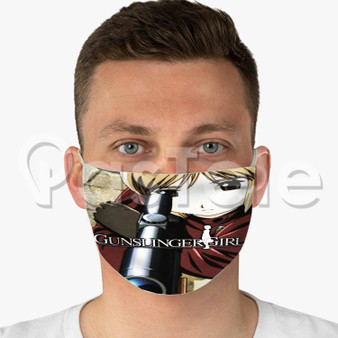 Gunslinger Girl Custom Fabric Face Mask Polyester Two Layers Cloth
