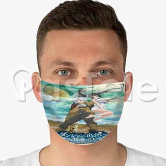 Is It Wrong to Try to Pick Up Girls in a Dungeon Custom Fabric Face Mask Polyester Two Layers Cloth