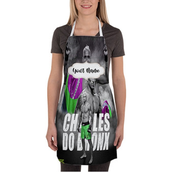 Pastele Charles Oliveira UFC Do Bronx Custom Personalized Name Kitchen Apron Awesome With Adjustable Strap and Big Pockets For Cooking Baking Cafe Coffee Barista Cheff Bartender