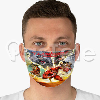Justice League The Flashpoint Paradox Custom Fabric Face Mask Polyester Two Layers Cloth