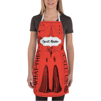 Pastele Fever Ray What They Call Us Custom Personalized Name Kitchen Apron Awesome With Adjustable Strap and Big Pockets For Cooking Baking Cafe Coffee Barista Cheff Bartender