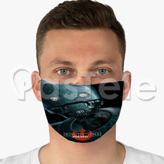 K 2 SO Star Rogue One A Star Wars Story Custom Fabric Face Mask Polyester Two Layers Cloth