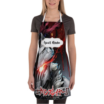 Pastele Goblin Slayer 2nd Season Custom Personalized Name Kitchen Apron Awesome With Adjustable Strap and Big Pockets For Cooking Baking Cafe Coffee Barista Cheff Bartender