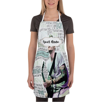 Pastele John Mayer Lyrics Custom Personalized Name Kitchen Apron Awesome With Adjustable Strap and Big Pockets For Cooking Baking Cafe Coffee Barista Cheff Bartender