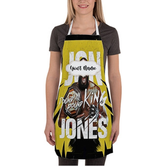 Pastele Jon Jones UFC Custom Personalized Name Kitchen Apron Awesome With Adjustable Strap and Big Pockets For Cooking Baking Cafe Coffee Barista Cheff Bartender
