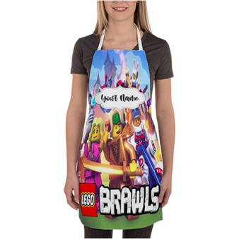 Pastele LEGO Brawls Custom Personalized Name Kitchen Apron Awesome With Adjustable Strap and Big Pockets For Cooking Baking Cafe Coffee Barista Cheff Bartender