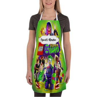 Pastele LEGO DC Super Villains Custom Personalized Name Kitchen Apron Awesome With Adjustable Strap and Big Pockets For Cooking Baking Cafe Coffee Barista Cheff Bartender