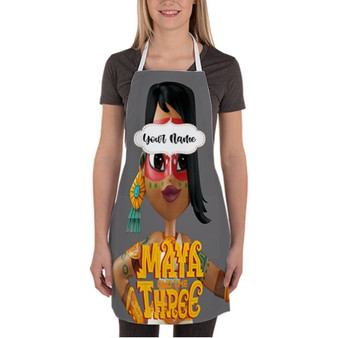 Pastele Maya and the Three Custom Personalized Name Kitchen Apron Awesome With Adjustable Strap and Big Pockets For Cooking Baking Cafe Coffee Barista Cheff Bartender