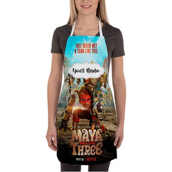 Pastele Maya and the Three Movie Custom Personalized Name Kitchen Apron Awesome With Adjustable Strap and Big Pockets For Cooking Baking Cafe Coffee Barista Cheff Bartender