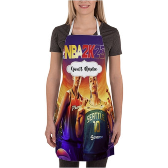 Pastele NBA 2 K23 WNBA Edition Custom Personalized Name Kitchen Apron Awesome With Adjustable Strap and Big Pockets For Cooking Baking Cafe Coffee Barista Cheff Bartender