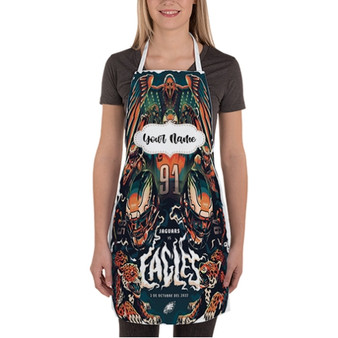 Pastele Philadelphia Eagles NFL 2022 Custom Personalized Name Kitchen Apron Awesome With Adjustable Strap and Big Pockets For Cooking Baking Cafe Coffee Barista Cheff Bartender