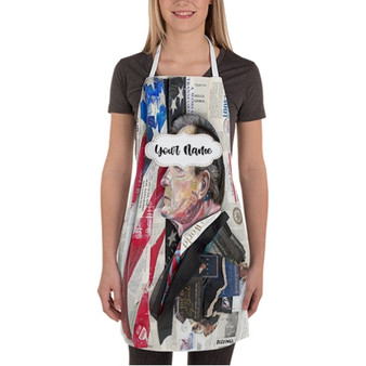 Pastele Qeorge W Bush Art Custom Personalized Name Kitchen Apron Awesome With Adjustable Strap and Big Pockets For Cooking Baking Cafe Coffee Barista Cheff Bartender