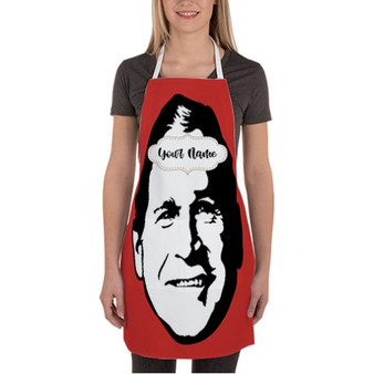 Pastele Qeorge W Bush Custom Personalized Name Kitchen Apron Awesome With Adjustable Strap and Big Pockets For Cooking Baking Cafe Coffee Barista Cheff Bartender