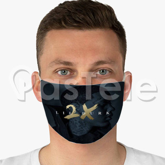 Lil Durk 2 X Custom Fabric Face Mask Polyester Two Layers Cloth