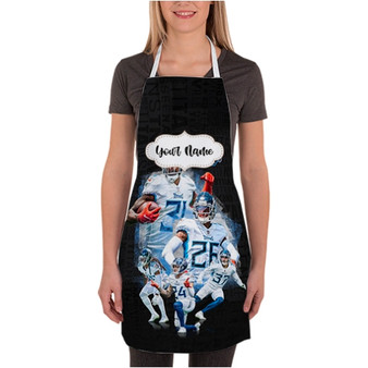 Pastele Tennessee Titans NFL 2022 Custom Personalized Name Kitchen Apron Awesome With Adjustable Strap and Big Pockets For Cooking Baking Cafe Coffee Barista Cheff Bartender