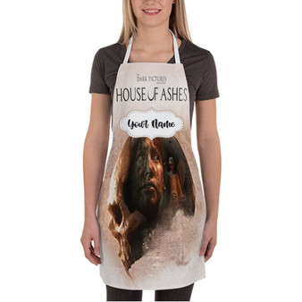 Pastele The Dark Pictures Anthology House of Ashes Custom Personalized Name Kitchen Apron Awesome With Adjustable Strap and Big Pockets For Cooking Baking Cafe Coffee Barista Cheff Bartender
