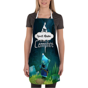 Pastele The Last Campfire Custom Personalized Name Kitchen Apron Awesome With Adjustable Strap and Big Pockets For Cooking Baking Cafe Coffee Barista Cheff Bartender