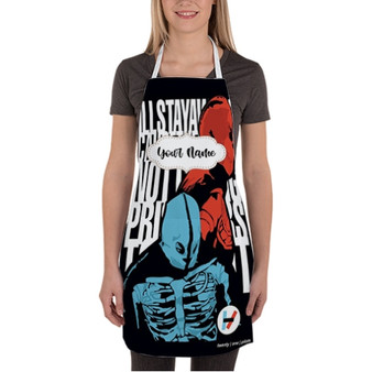 Pastele Twenty One Pilots Ode To Sleep Custom Personalized Name Kitchen Apron Awesome With Adjustable Strap and Big Pockets For Cooking Baking Cafe Coffee Barista Cheff Bartender