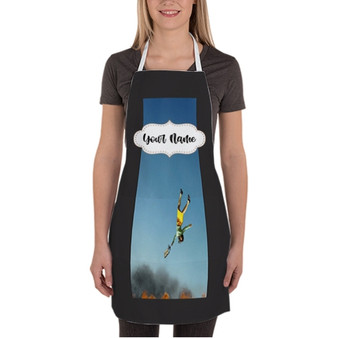 Pastele Yeah Yeah Yeahs Cool It Down Custom Personalized Name Kitchen Apron Awesome With Adjustable Strap and Big Pockets For Cooking Baking Cafe Coffee Barista Cheff Bartender