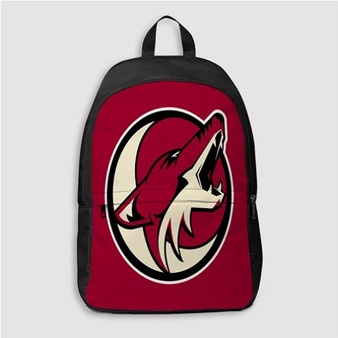 Pastele Arizona Coyotes NHL Art Custom Backpack Personalized School Bag Travel Bag Work Bag Laptop Lunch Office Book Waterproof Unisex Fabric Backpack