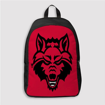 Pastele Arkansas State Red Wolves Custom Backpack Personalized School Bag Travel Bag Work Bag Laptop Lunch Office Book Waterproof Unisex Fabric Backpack