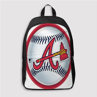 Pastele Atlanta Braves MLB Custom Backpack Personalized School Bag Travel Bag Work Bag Laptop Lunch Office Book Waterproof Unisex Fabric Backpack