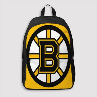 Pastele Boston Bruins NHL Art Custom Backpack Personalized School Bag Travel Bag Work Bag Laptop Lunch Office Book Waterproof Unisex Fabric Backpack