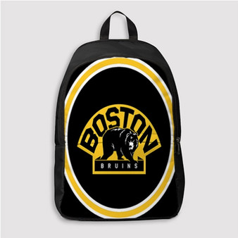Pastele Boston Bruins NHL Custom Backpack Personalized School Bag Travel Bag Work Bag Laptop Lunch Office Book Waterproof Unisex Fabric Backpack