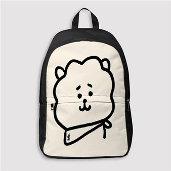 Pastele BT21 RJ Custom Backpack Personalized School Bag Travel Bag Work Bag Laptop Lunch Office Book Waterproof Unisex Fabric Backpack
