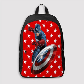 Pastele Captain America Custom Backpack Personalized School Bag Travel Bag Work Bag Laptop Lunch Office Book Waterproof Unisex Fabric Backpack