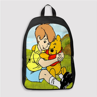 Pastele Christopher Robin Winnie the Pooh s Adventures 2 Custom Backpack Personalized School Bag Travel Bag Work Bag Laptop Lunch Office Book Waterproof Unisex Fabric Backpack