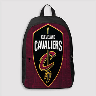 Pastele Cleveland Cavaliers NBA Custom Backpack Personalized School Bag Travel Bag Work Bag Laptop Lunch Office Book Waterproof Unisex Fabric Backpack