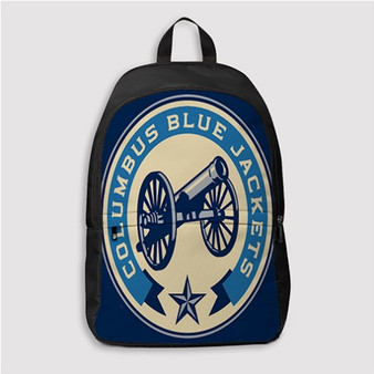 Pastele Columbus Blue Jackets NHL Art Custom Backpack Personalized School Bag Travel Bag Work Bag Laptop Lunch Office Book Waterproof Unisex Fabric Backpack