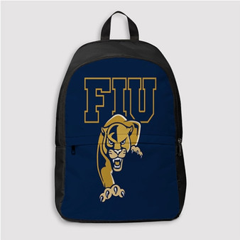 Pastele FIU Panthers Custom Backpack Personalized School Bag Travel Bag Work Bag Laptop Lunch Office Book Waterproof Unisex Fabric Backpack