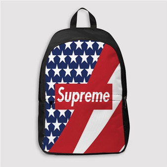 Pastele Flag Supreme Custom Backpack Personalized School Bag Travel Bag Work Bag Laptop Lunch Office Book Waterproof Unisex Fabric Backpack